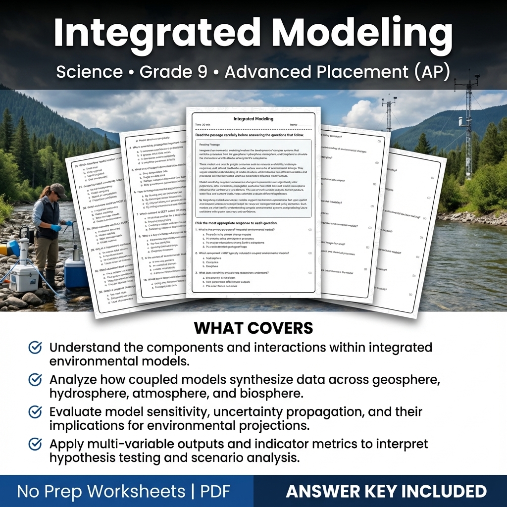 Grade 9 Science Worksheets Bundle | Physics, Earth Science & Biology  — included worksheet 23