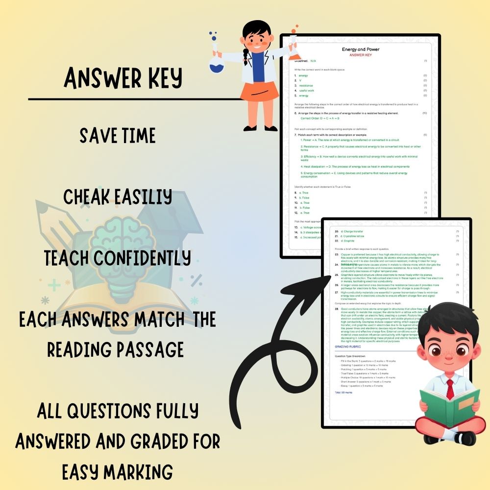 Grade 6 Science worksheet worksheet — 6th Grade Science | Energy and Power Worksheet (PDF ) – Ontario Standards — page 3