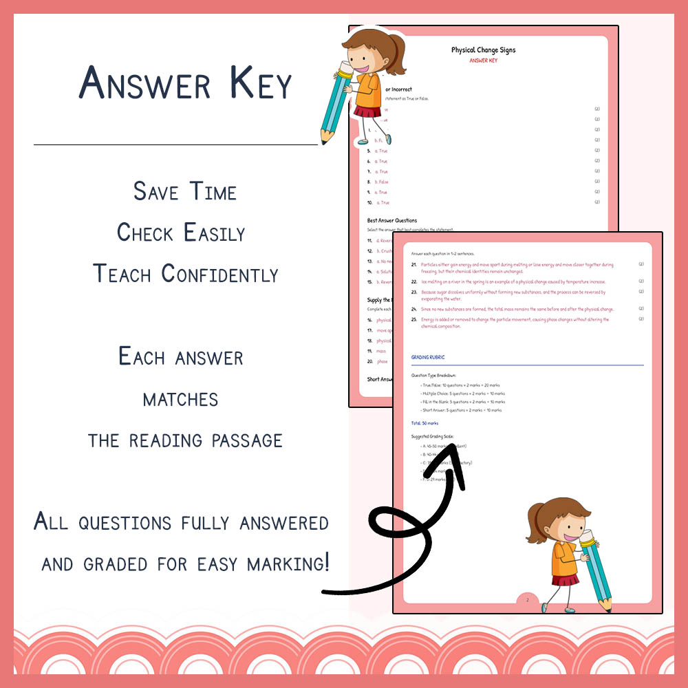 Grade 7 Science worksheet elena worksheet — Grade 7 Science | Physical Change Signs | Alberta Standards — page 3