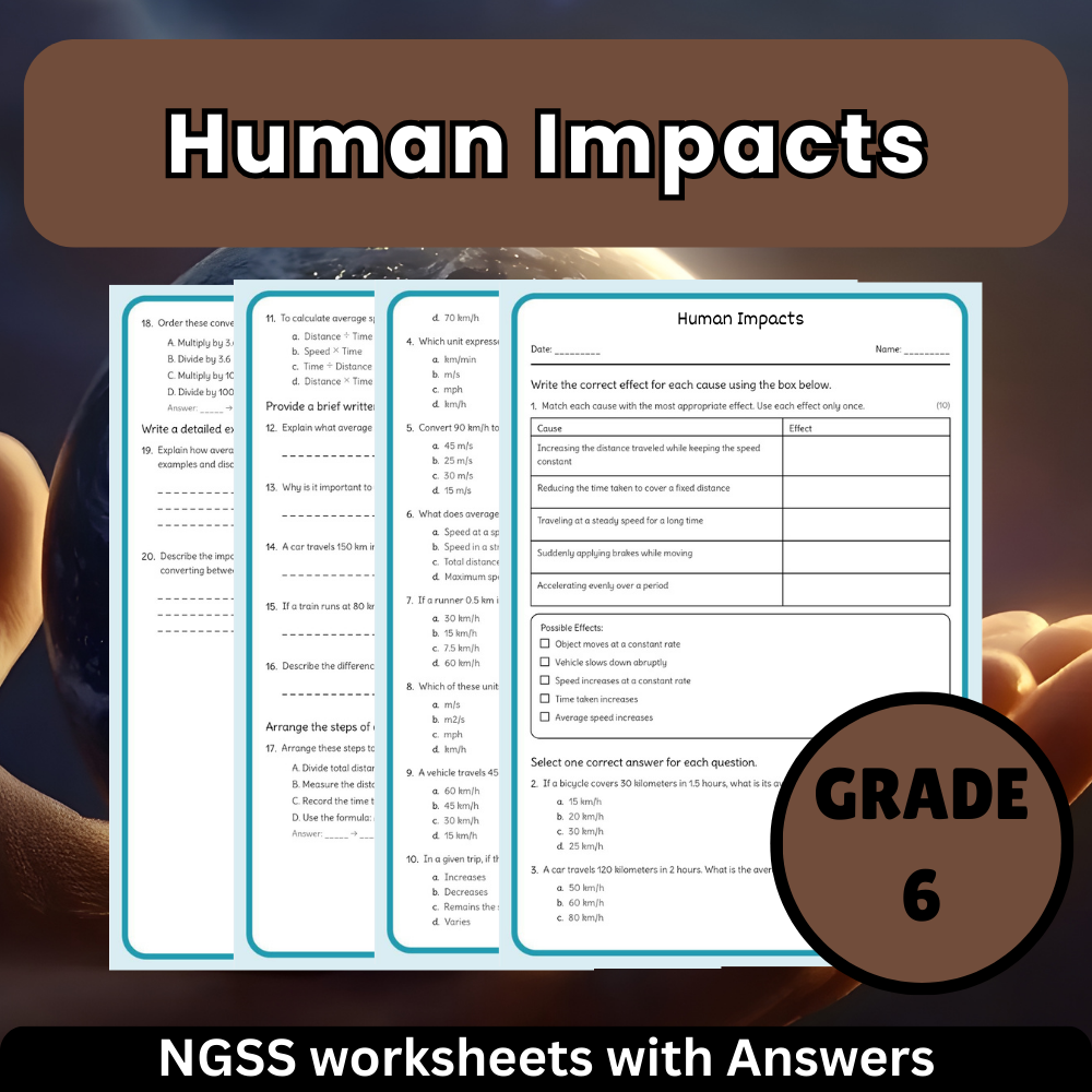 Grade 6 Science Worksheets Bundle- Resources for Earth, Space & Life - NGSS — included worksheet 23