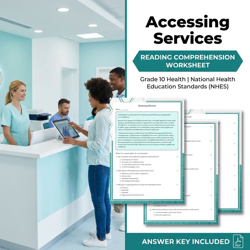 Grade 10 Health Unit | Accessing Reliable Information & Services Worksheet  — included worksheet 4