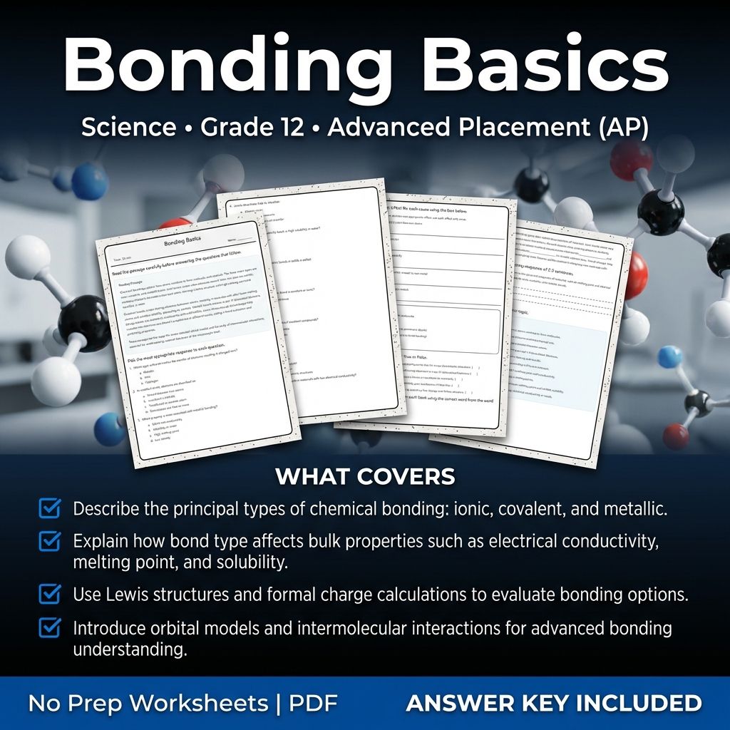 Grade 12 Science Unit Worksheet Bundle – Advanced Chemistry Concepts & Topics — included worksheet 7