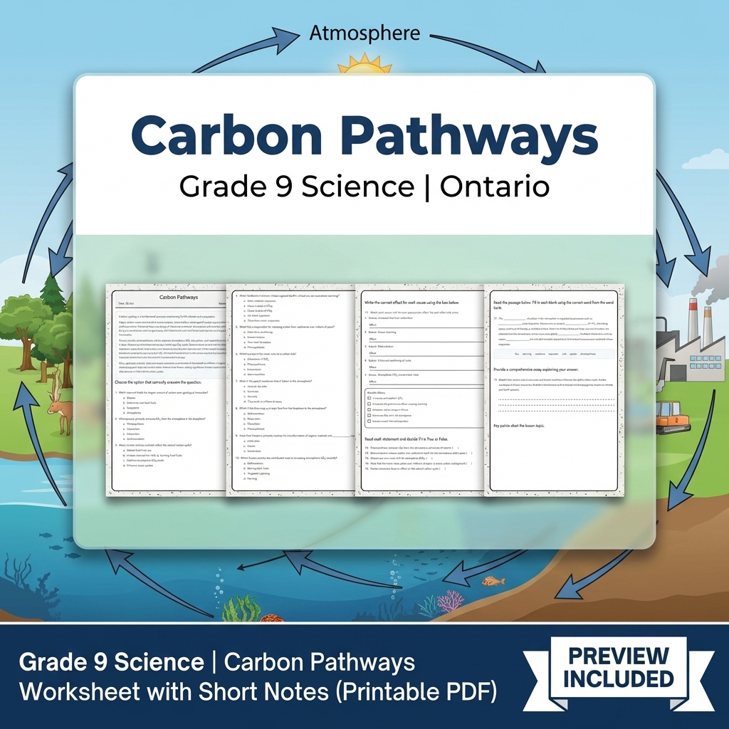 Grade 9 Science Lesson Group Bundle | Ontario Curriculum Worksheets — included worksheet 10