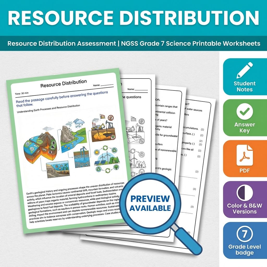 Grade 7 Science Full Year Bundle | NGSS Assessment Worksheets & Resources — included worksheet 22
