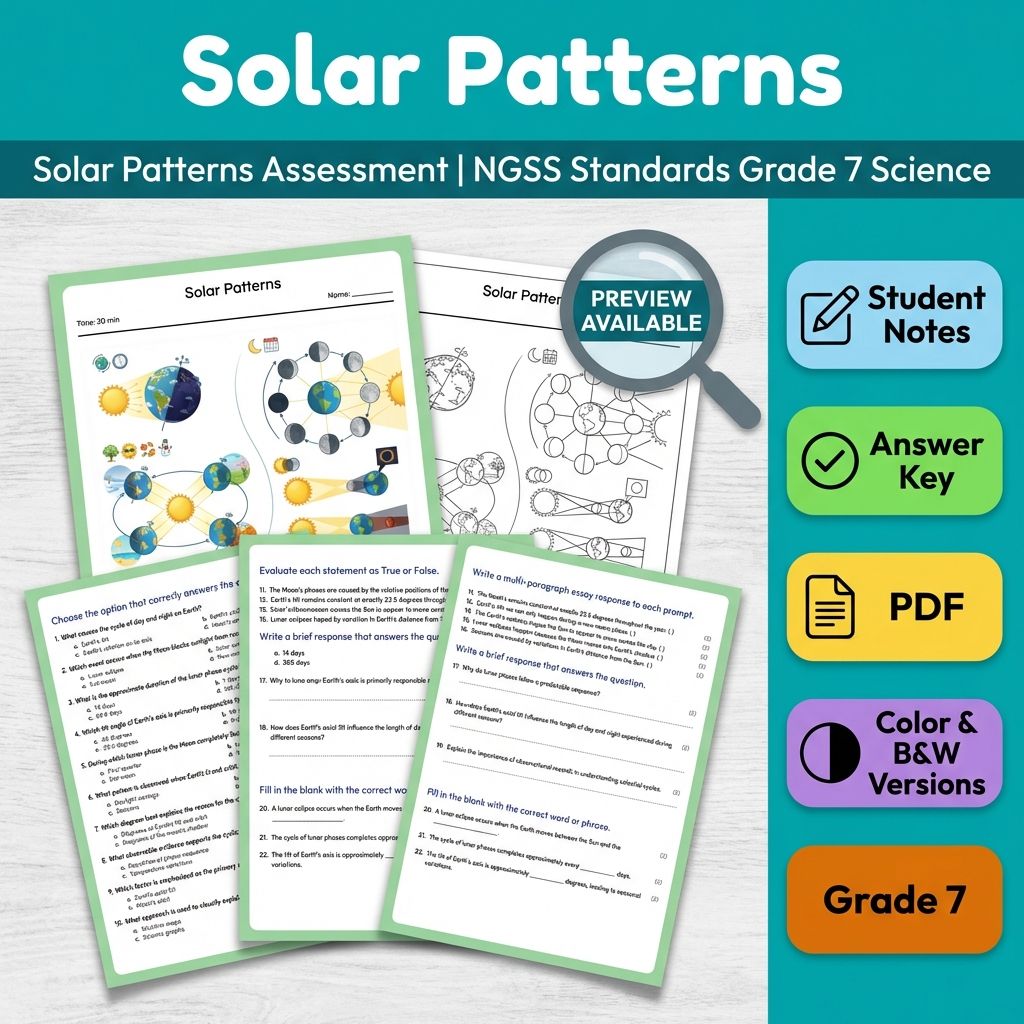Grade 7 Science Full Year Bundle | NGSS Assessment Worksheets & Resources — included worksheet 24