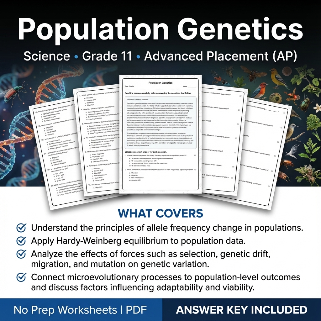Grade 11 Science Worksheet Bundle | Earth's Systems, Chemistry & Physics — included worksheet 28