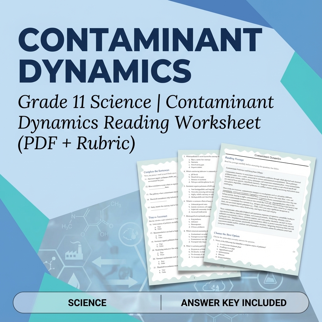 Grade 11 Science Bundle | Waves, Ecology, Physics & More (Answer Keys) — included worksheet 27