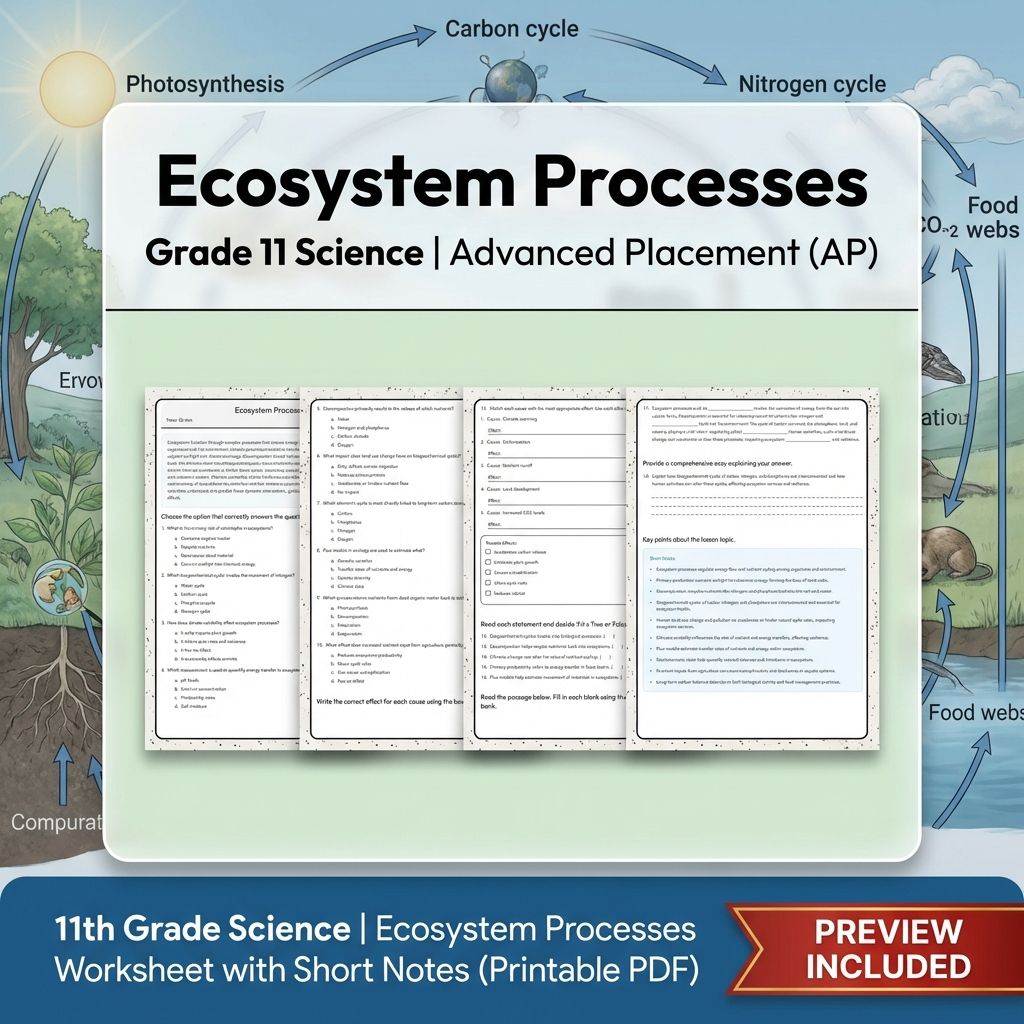 Grade 11 Science Worksheet Bundle Advanced Concepts & Scientific Reasoning (PDF) — included worksheet 24