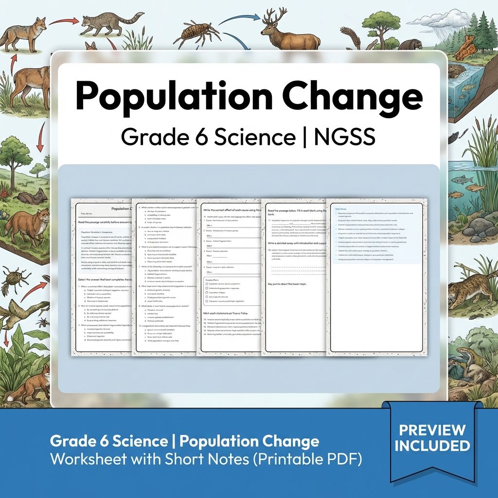 Grade 6 Science Worksheet Bundle | NGSS-Aligned Full Year Resource Pack — included worksheet 22