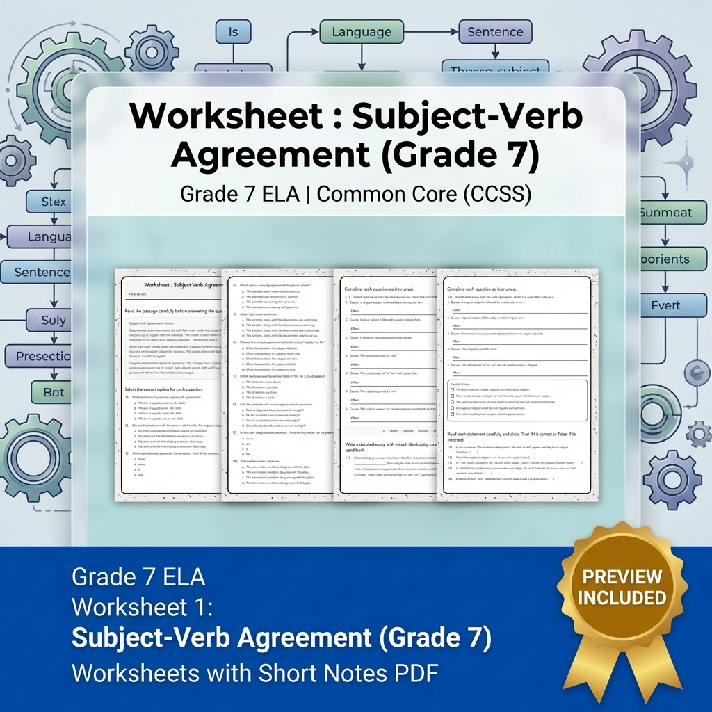 Grade 7 Writing Routinely ELA Full-Year Bundle – Common Core (CCSS) — included worksheet 14