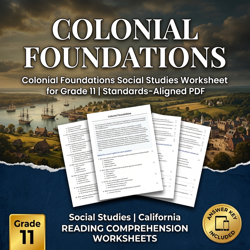 Colonial Foundations Social Studies for Grade 11 | Standards-Aligned PDF