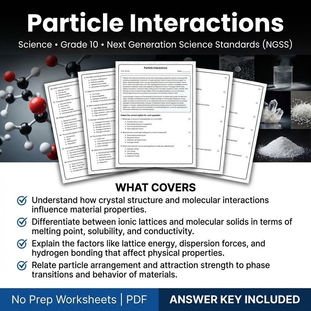 Grade 10 Science Worksheets Bundle | Environmental, Physics & Biology Topics — included worksheet 36