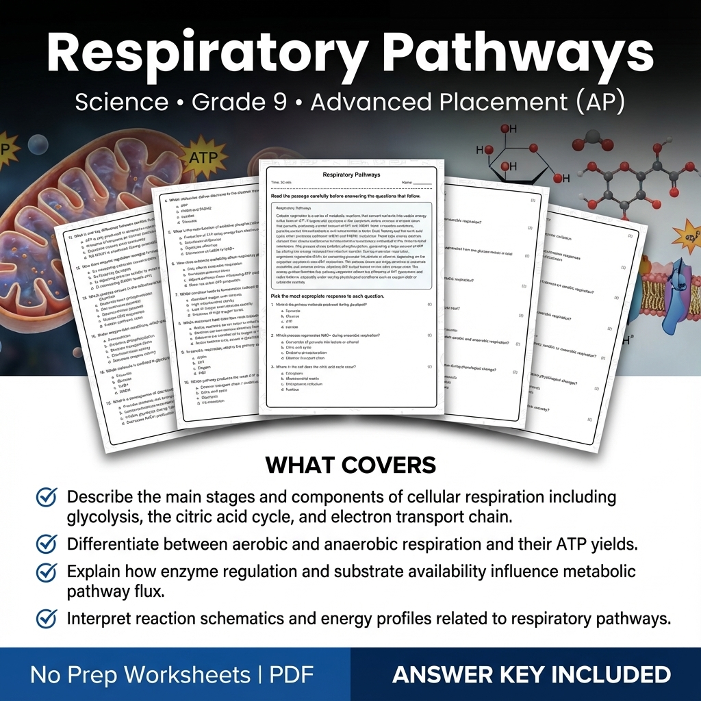 Grade 9 Science Worksheets Bundle | Physics, Earth Science & Biology  — included worksheet 25