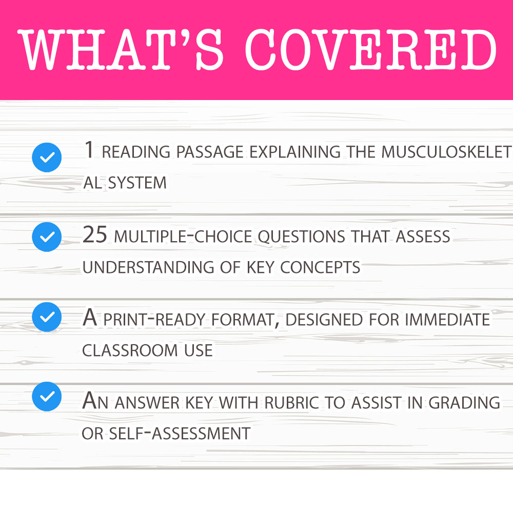 Grade 6 Science worksheet mcq paper worksheet — Grade 6 Science – Musculoskeletal System MCQ Worksheet for Mastery — page 2