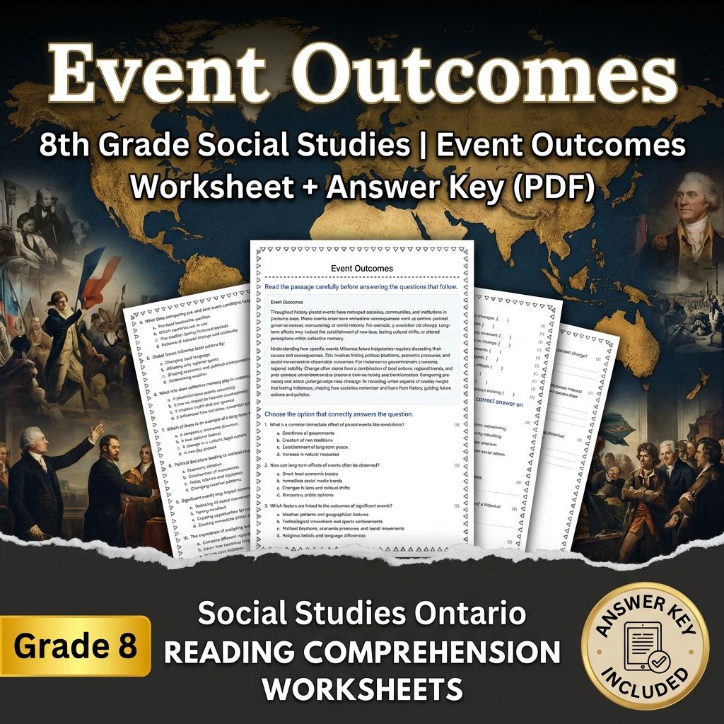 Grade 8 Social Studies Bundle | Critical Thinking & Key Concepts — included worksheet 17