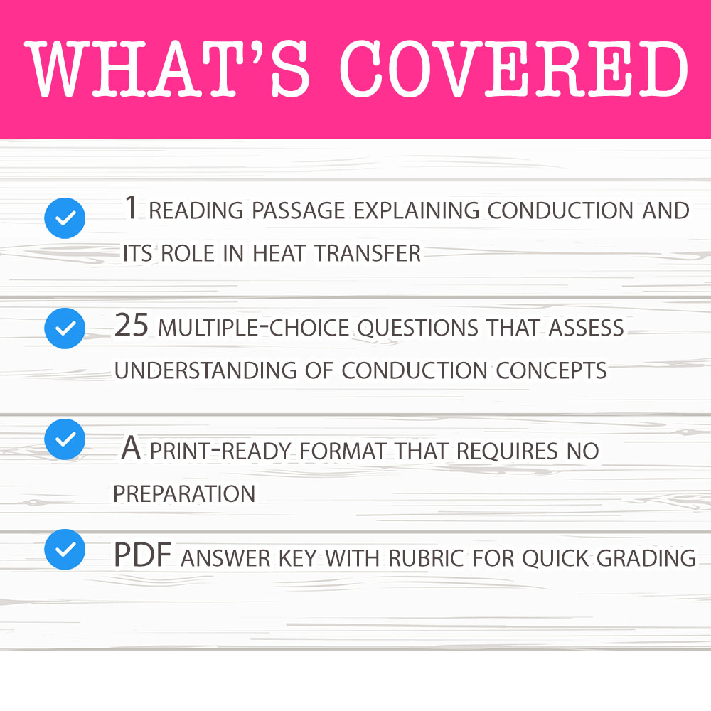 Grade 7 Science worksheet mcq paper worksheet — Grade 7 Science — Conduction Worksheet MCQ Paper for Mastery — page 2