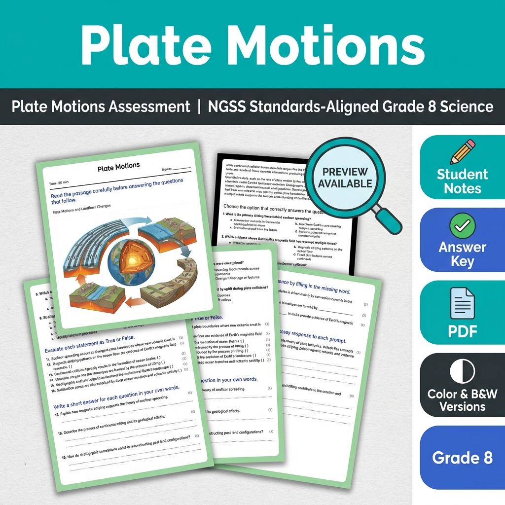 Grade 8 Science Mini Bundle – Earth's Systems & NGSS Standards-Aligned — included worksheet 2