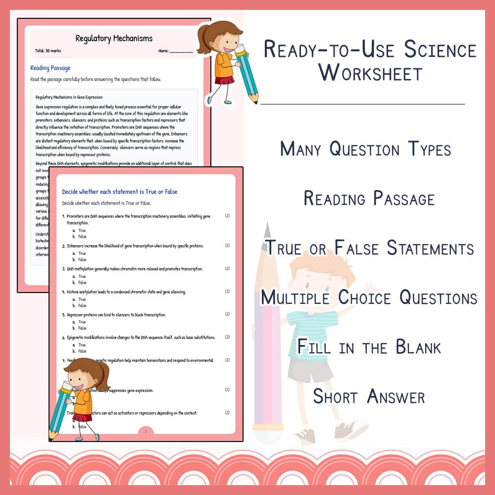 Grade 9 Science worksheet elena worksheet — Grade 9 Science | Regulatory Mechanisms Worksheet | TEKS Aligned — page 2