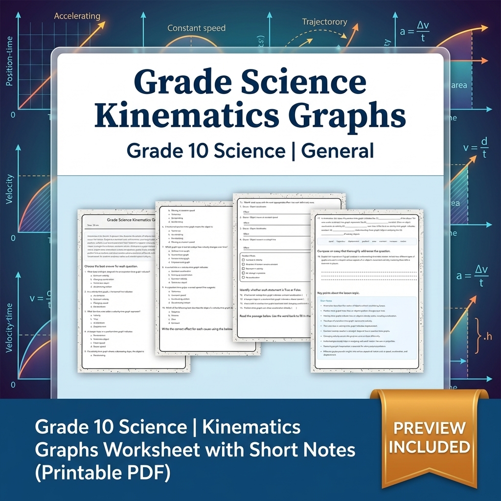 Grade 10 Science Modeling & Evidence Reasoning Full-Year Bundle | General — included worksheet 24