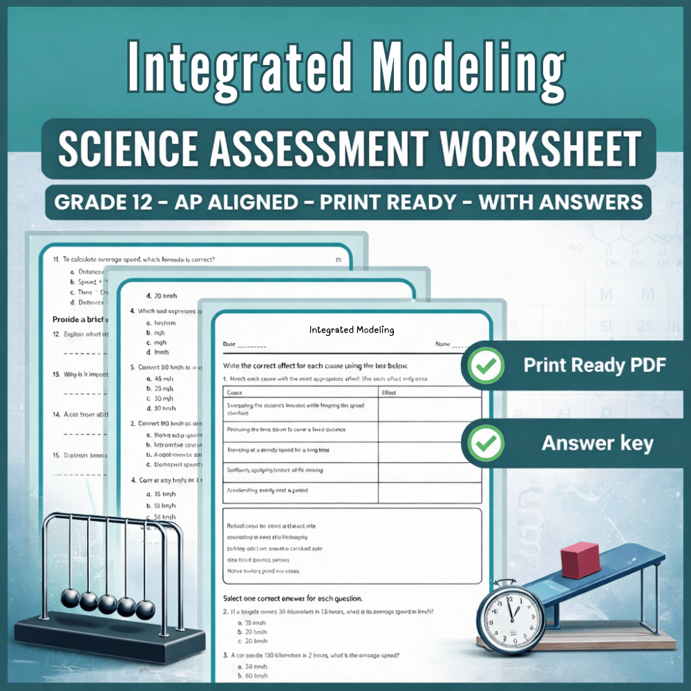 Grade 12 Science | Integrated Modeling Worksheet (AP Standards) (PDF)