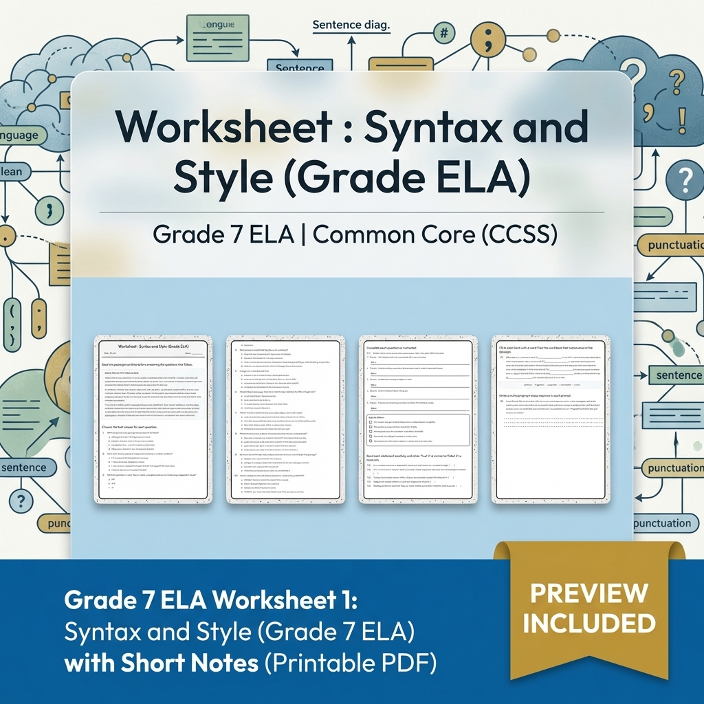 Grade 7 Writing Routinely ELA Full-Year Bundle – Common Core (CCSS) — included worksheet 15