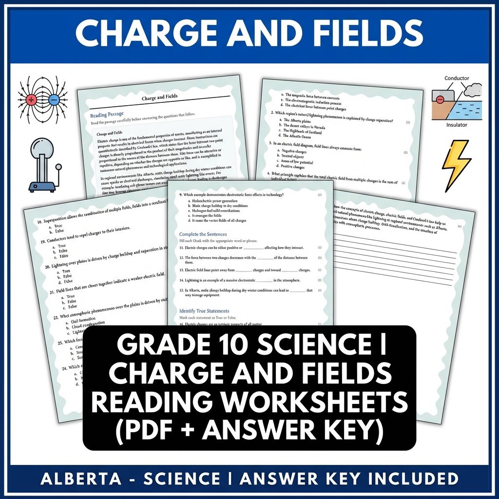 Grade 10 Science Worksheets Bundle | Physics, Earth, and Environmental Topics — included worksheet 34