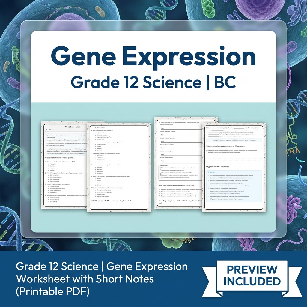 Grade 12 Science Full Year Bundle | Thermochemistry, Earth Systems, Genetics — included worksheet 27