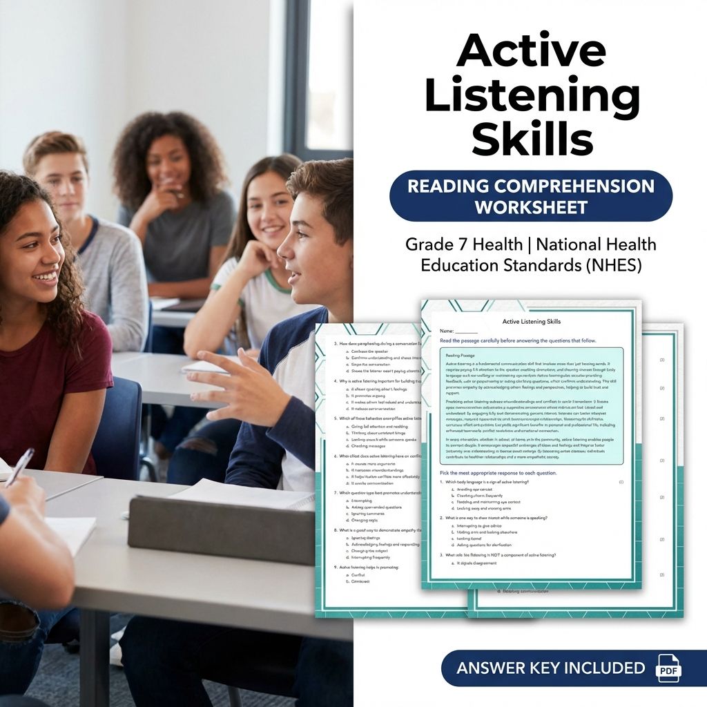 Grade 7 Health Curriculum Bundle | Body Systems, Digital Literacy & Wellness Worksheets — included worksheet 15