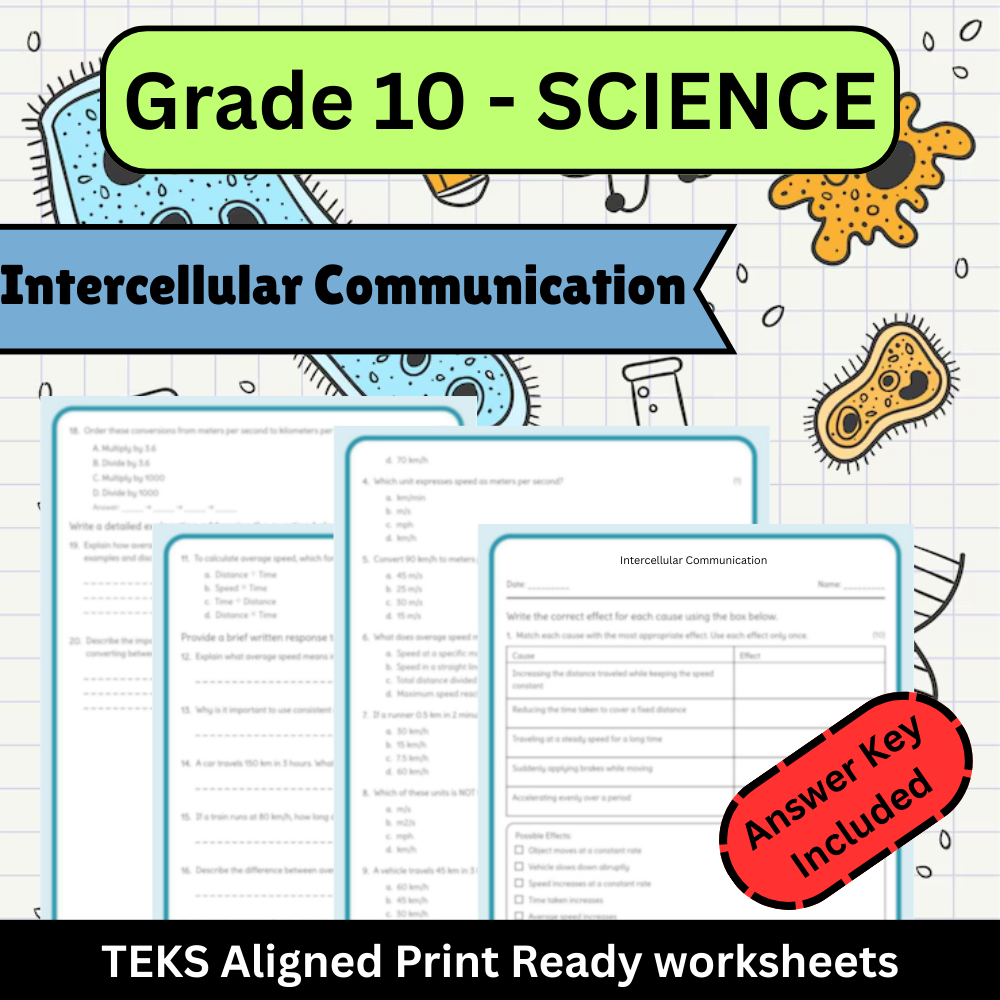 Grade 10 Science Worksheet Bundle | Genetics, Cells & Ecosystems TEKS Aligned — included worksheet 32