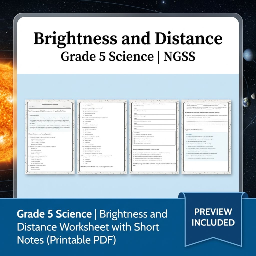Grade 5 Science | Earth and Space Unit Bundle NGSS-Aligned Resources — included worksheet 1
