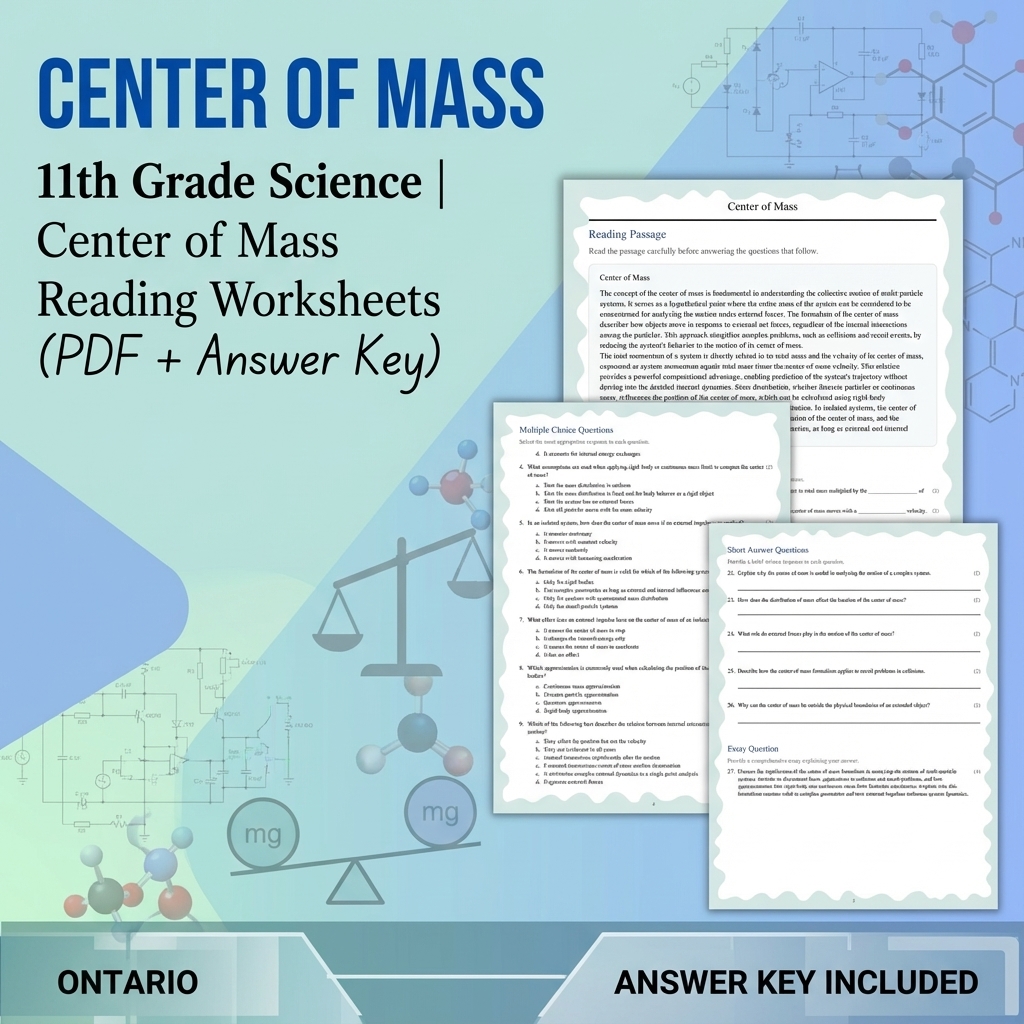 Grade 11 Science Bundle | Waves, Ecology, Physics & More (Answer Keys) — included worksheet 28