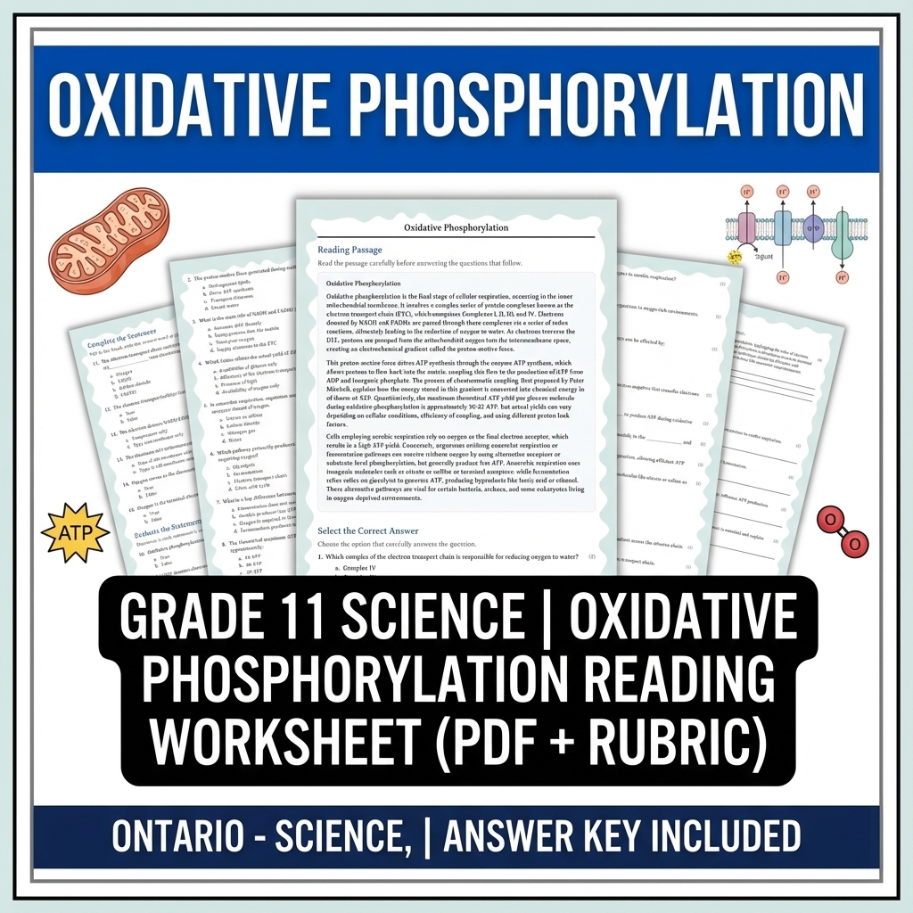 Grade 11 Science UNIT Bundle | Cellular Processes & Metabolic Pathways  — included worksheet 9