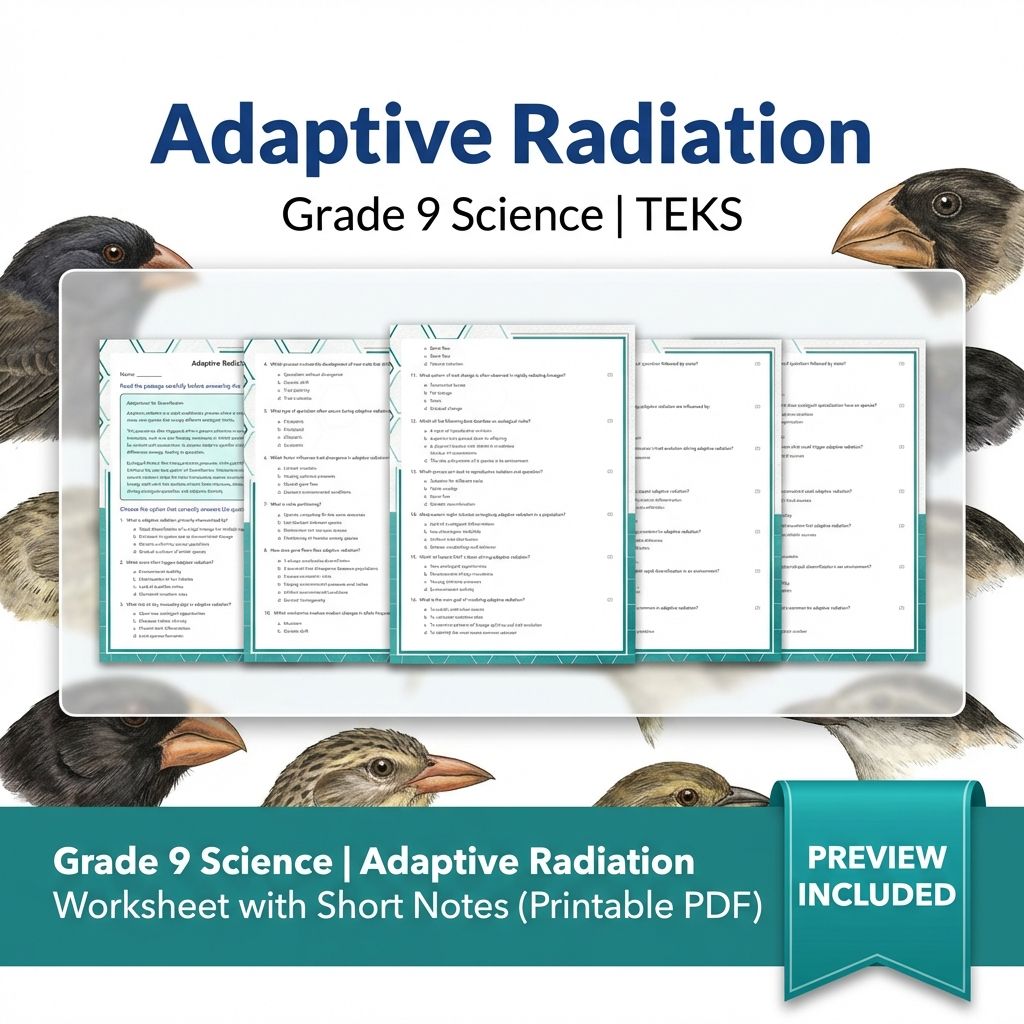 Grade 9 Science Worksheet Bundle: Cell Biology, Genetics & Ecology (Collection) — included worksheet 27