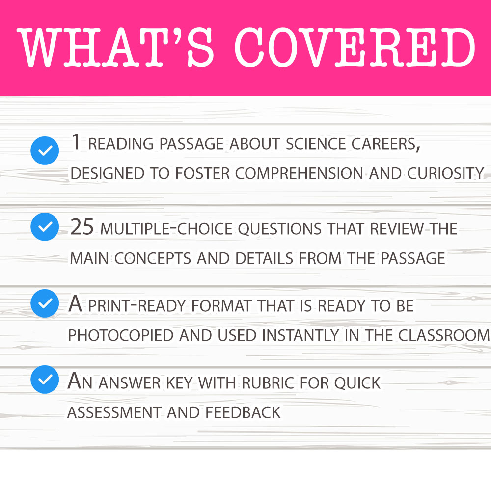 Grade 6 Science worksheet worksheet — Grade 6 Science — Science Careers Worksheet for Mastery — page 2
