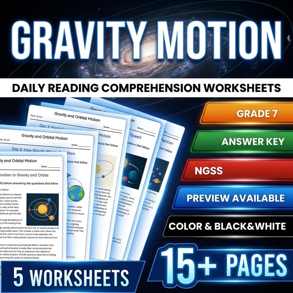 Earth's Place in the Universe Grade 7 Science Worksheets Bundle | NGSS — included worksheet 2