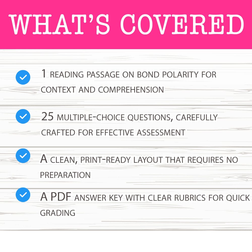 Grade 11 Science worksheet mcq paper worksheet — Grade 11 Science — Worksheet MCQ Paper for Mastering Bond Polarity — page 2