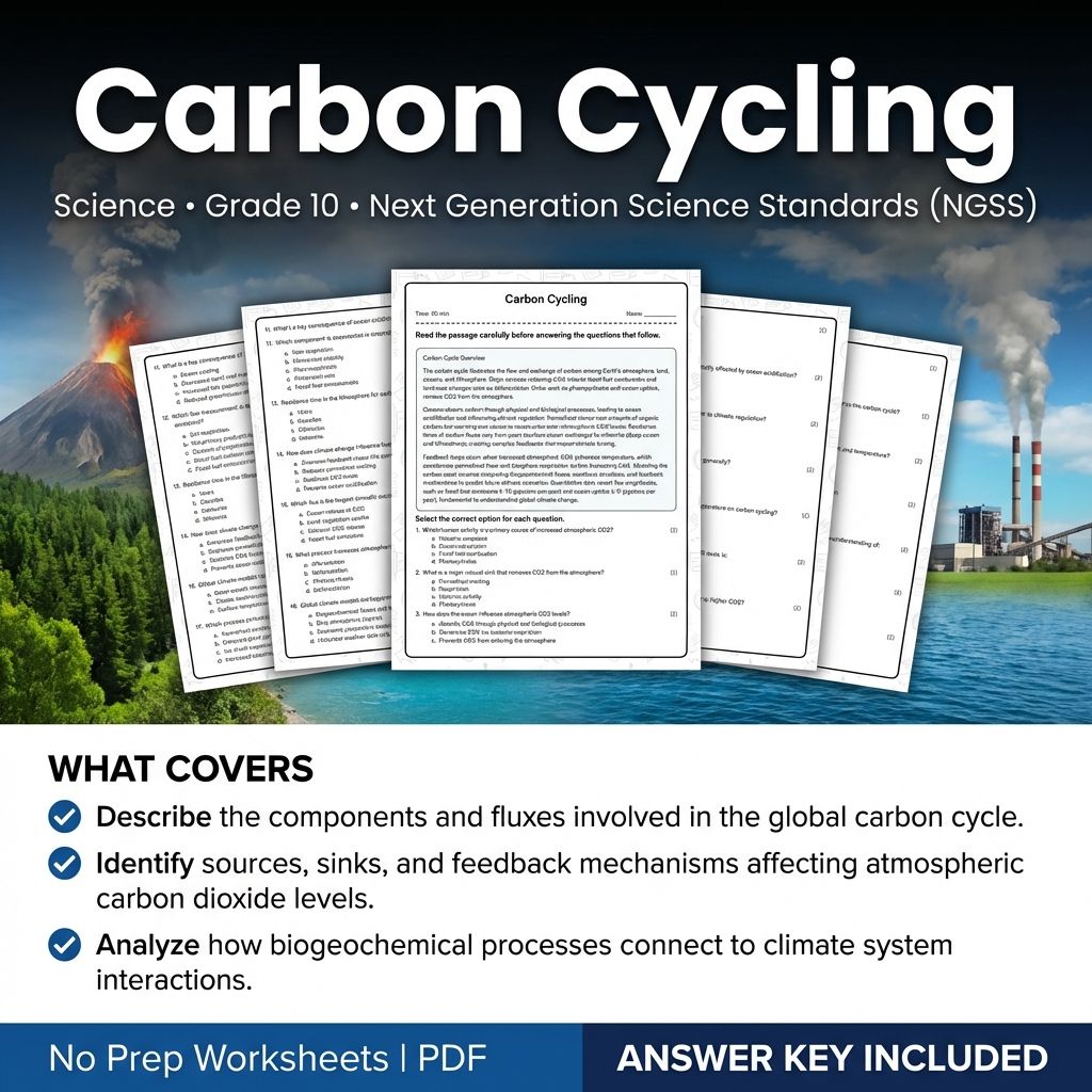 Grade 10 Science Worksheets Bundle | Environmental, Physics & Biology Topics — included worksheet 37