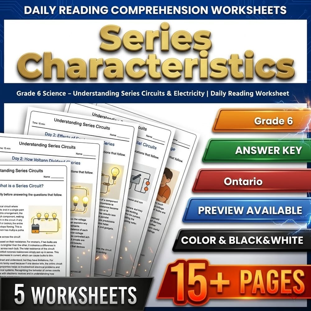 Grade 6 Science Full Year Bundle – Ontario Daily Reading Worksheets — included worksheet 29