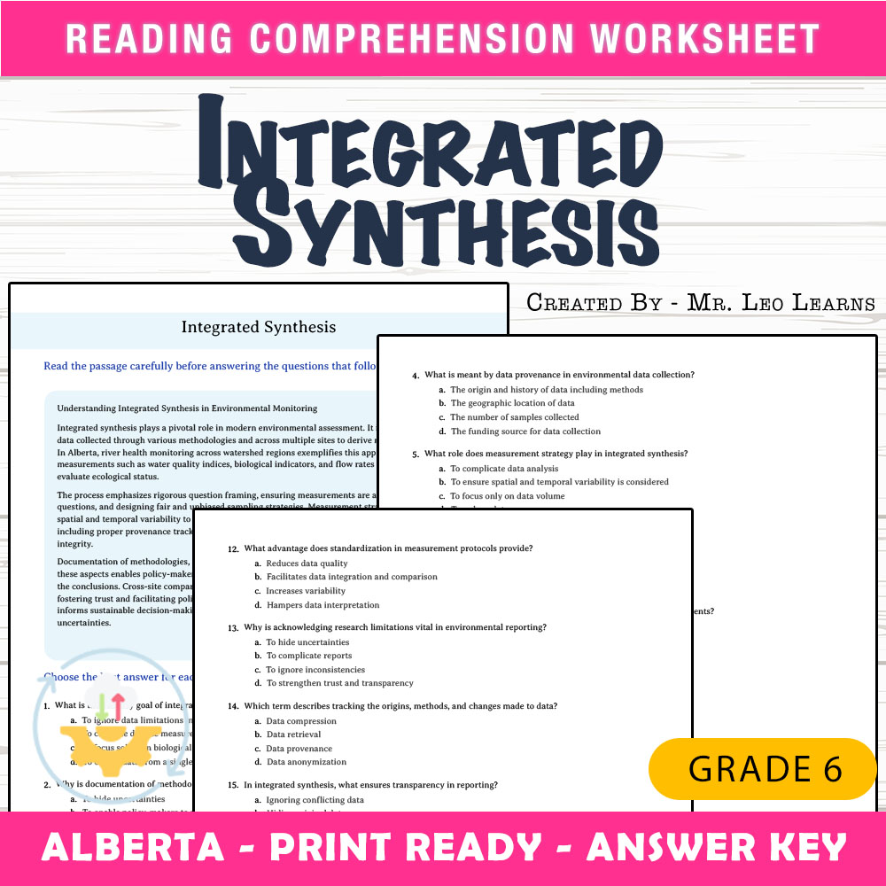 Grade 6 Science worksheet mcq paper worksheet — Grade 6 Science — Worksheet MCQ Paper for Mastering Integrated Synthesis —…