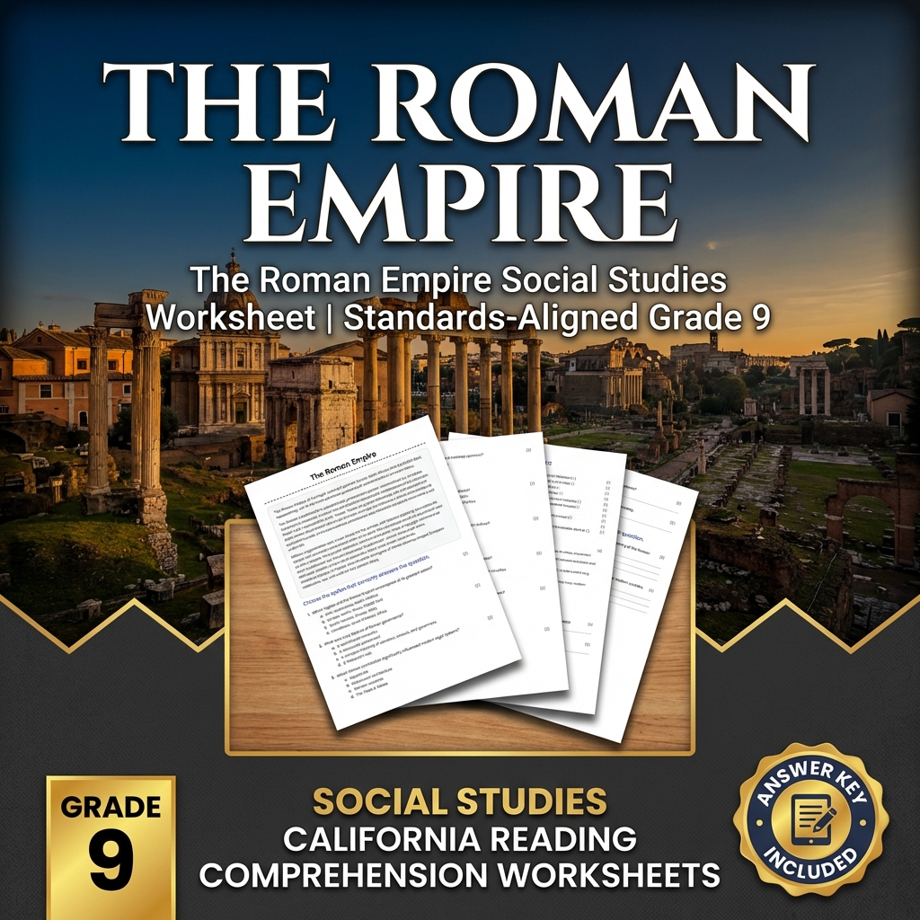 The Roman Empire Social Studies Worksheet | Standards-Aligned Grade 9