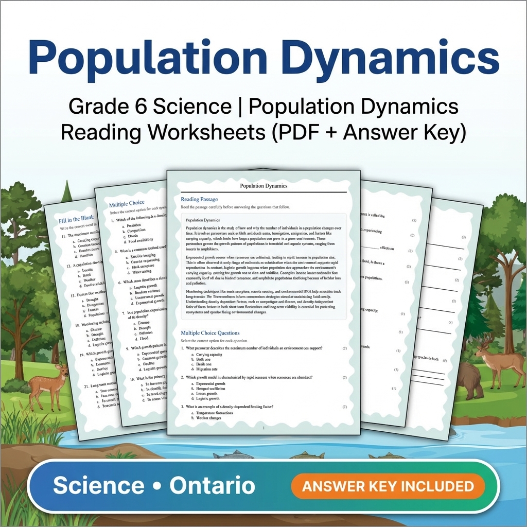 Grade 6 Science Unit Bundle – Ecosystems, Biodiversity & Environmental Impact — included worksheet 4