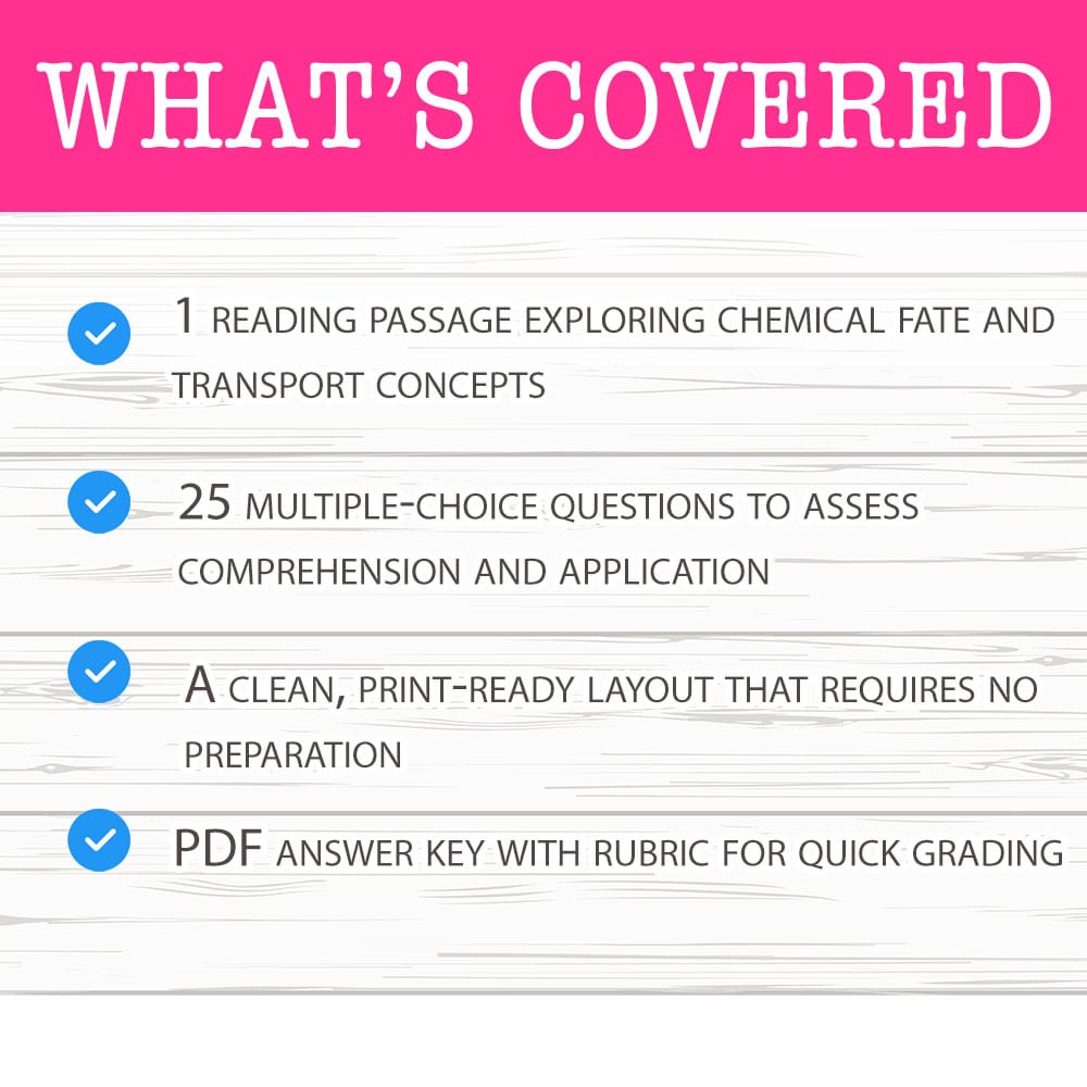 Grade 12 Science worksheet mcq paper worksheet — Grade 12 Science — Worksheet MCQ Paper for Mastering Chemical Fate — page 2