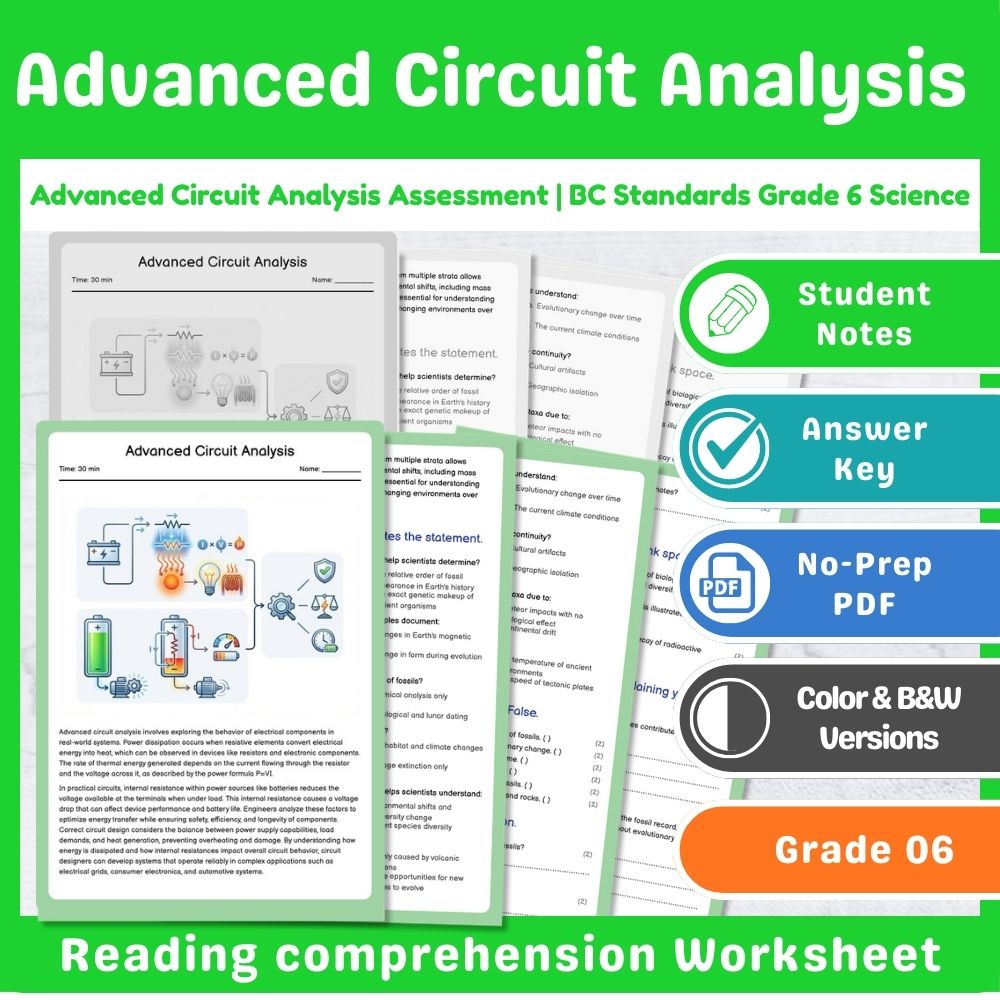 Grade 6 Science Assessment | Wave Interactions & Light Physics Mini Bundle — included worksheet 3