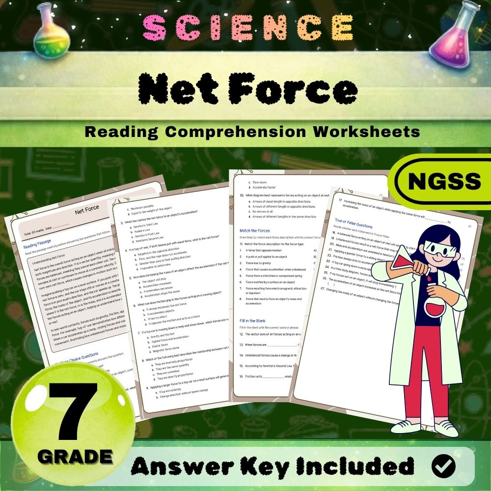Grade 7 Science Worksheet Bundle | Earth & Space, Life, and Physical Science — included worksheet 25