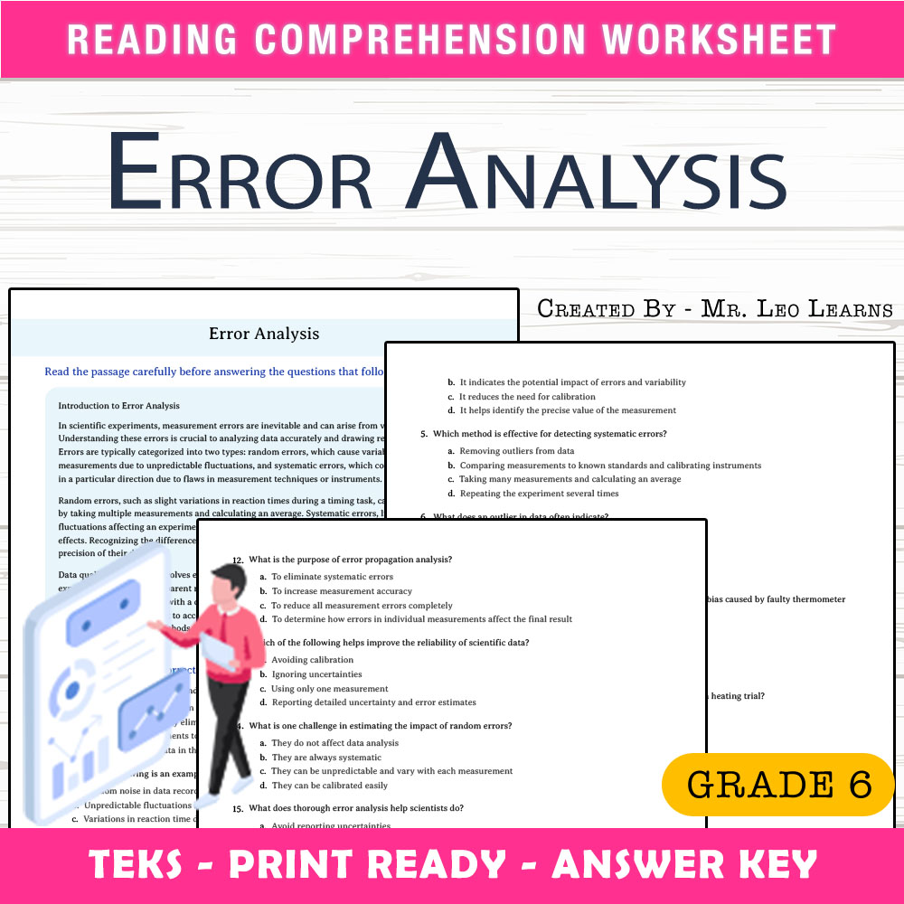 Grade 6 Science worksheet worksheet — Grade 6 Science – Error Analysis Worksheet for Mastery — page 1