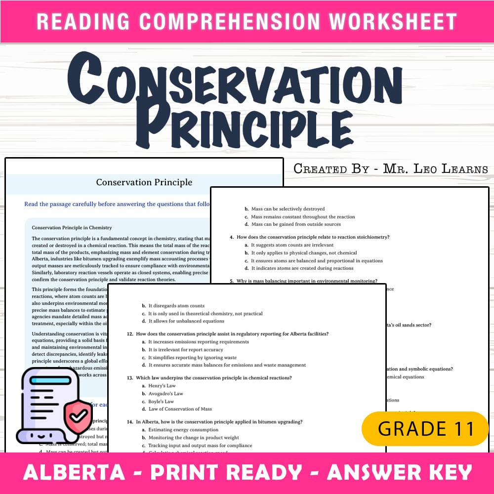 Grade 11 Science worksheet mcq paper worksheet — Grade 11 Science — Worksheet MCQ Paper for Mastering Conservation Princip…