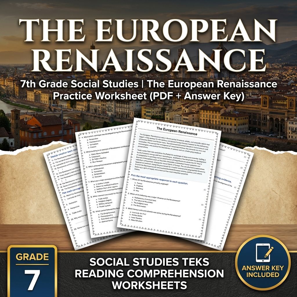Grade 7 Social Studies Bundle | Reformation, Renaissance & Global Trade — included worksheet 18