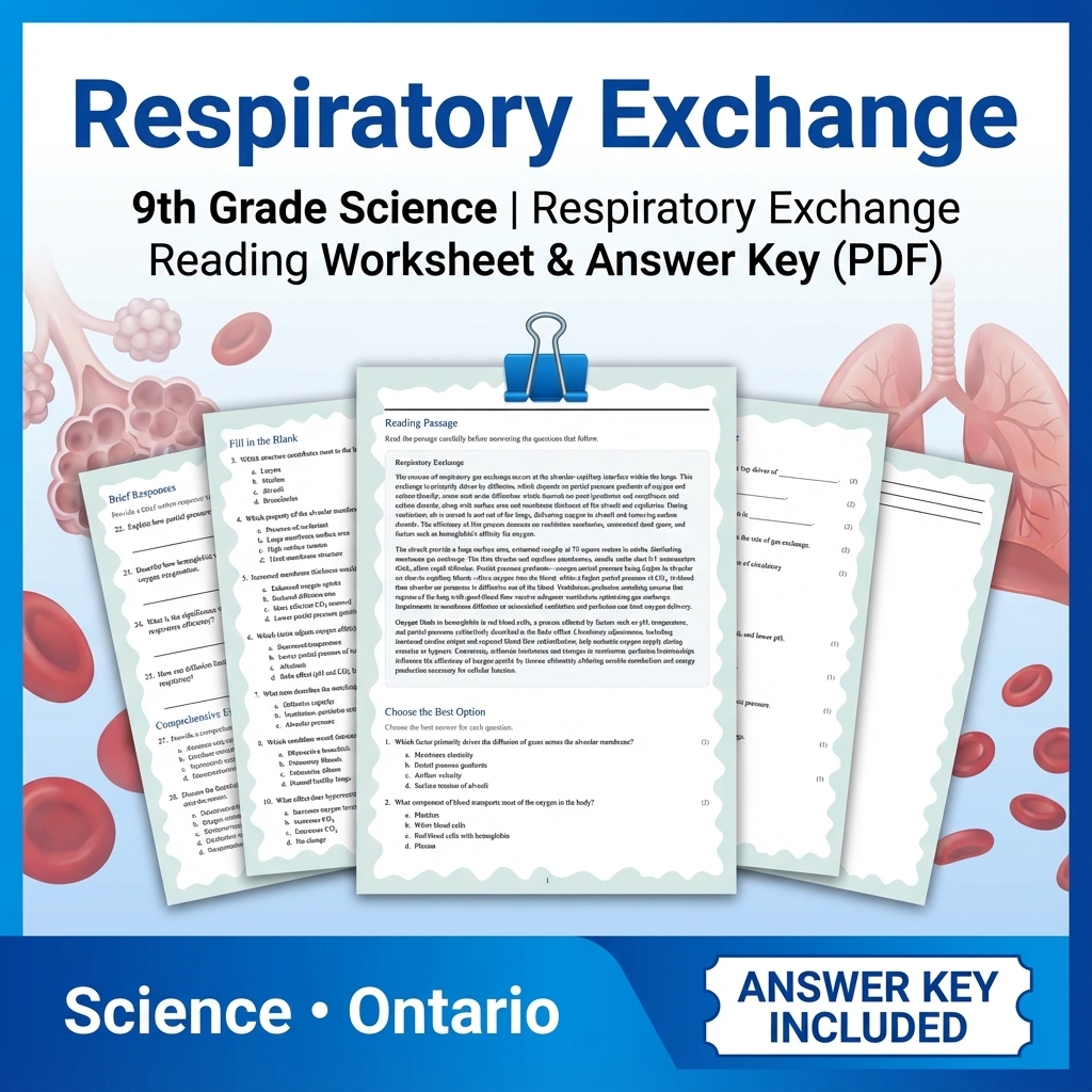 Grade 9 Science Unit Bundle | Human Body Systems & Cell Functions  — included worksheet 9
