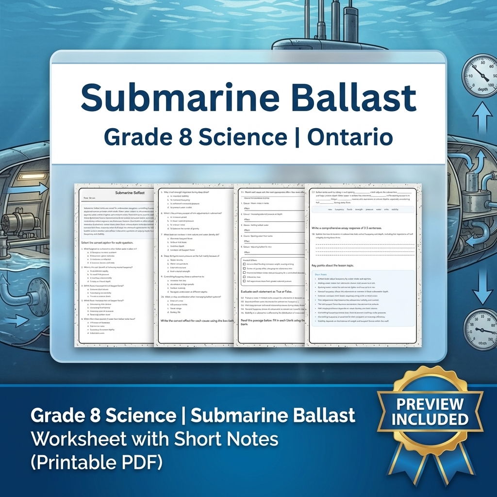 Grade 8 Science Full Year Bundle | Water Systems & Hydrostatics Curriculum — included worksheet 30