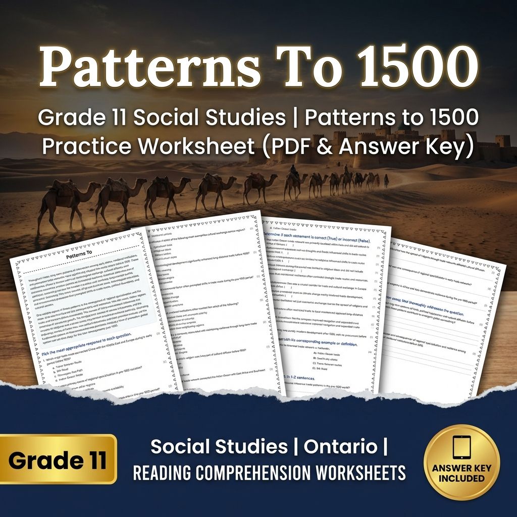 Grade 11 Social Studies UNIT Bundle | Civilizations, Trade & Cultural Exchange — included worksheet 5